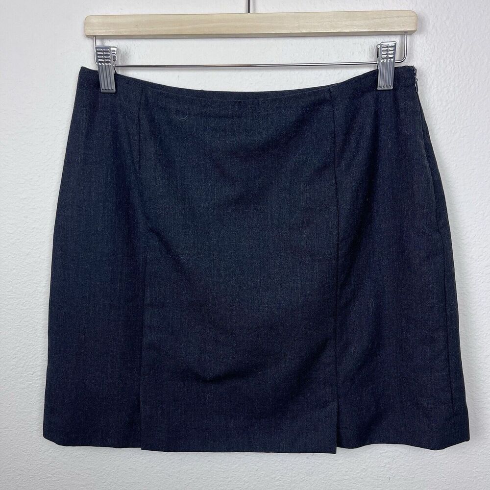 Vintage Banana Republic Skirt Womens Ten Hong Kong Wool Mini Office Capsule Gray